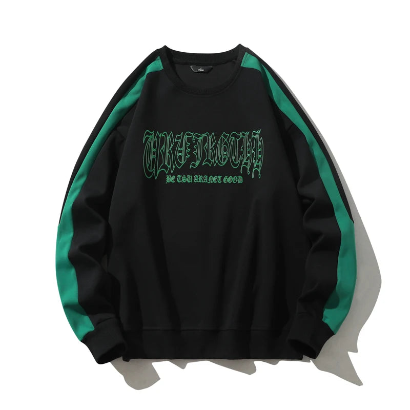 Autumn Fashion Hip Hop Men Casual Sweatshirt Hoodie Harajuku Streetwear Pullover Male Patchwork Loose Long Sleeve O-Neck Hoodies
