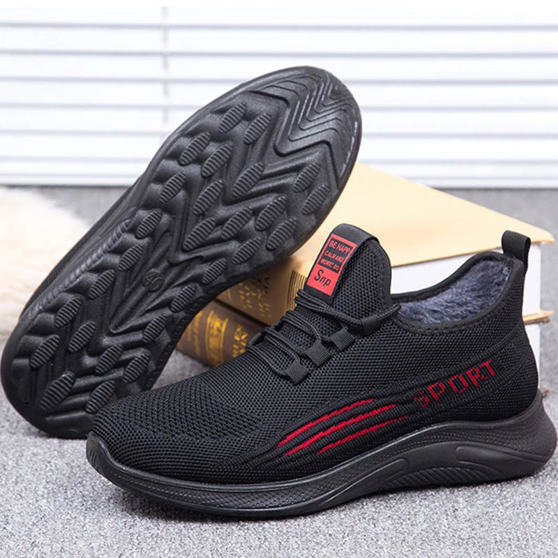 Winter Men Sneakers Warm Fur Men Shoes Casual Men Boots Plush Ankel Boots Non-Slip Snow Boots Cotton Shoes