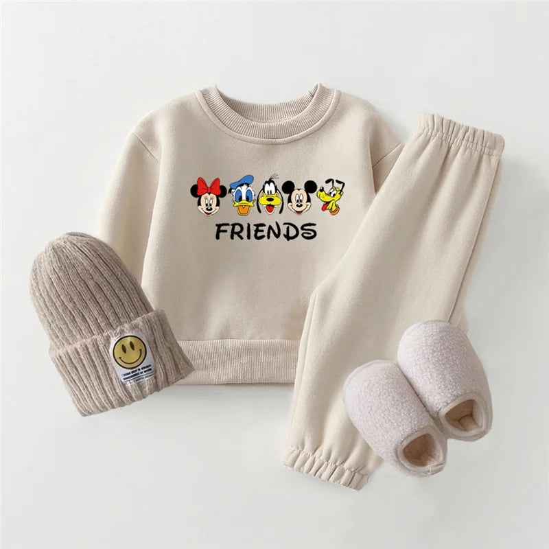 Winter Toddler Baby Boy Girl Clothing Sets 0-5Y Thick Kids Sweatshirt Clothes Baby Girl Fleece Pullover Tops+ Pant Suits Autumn