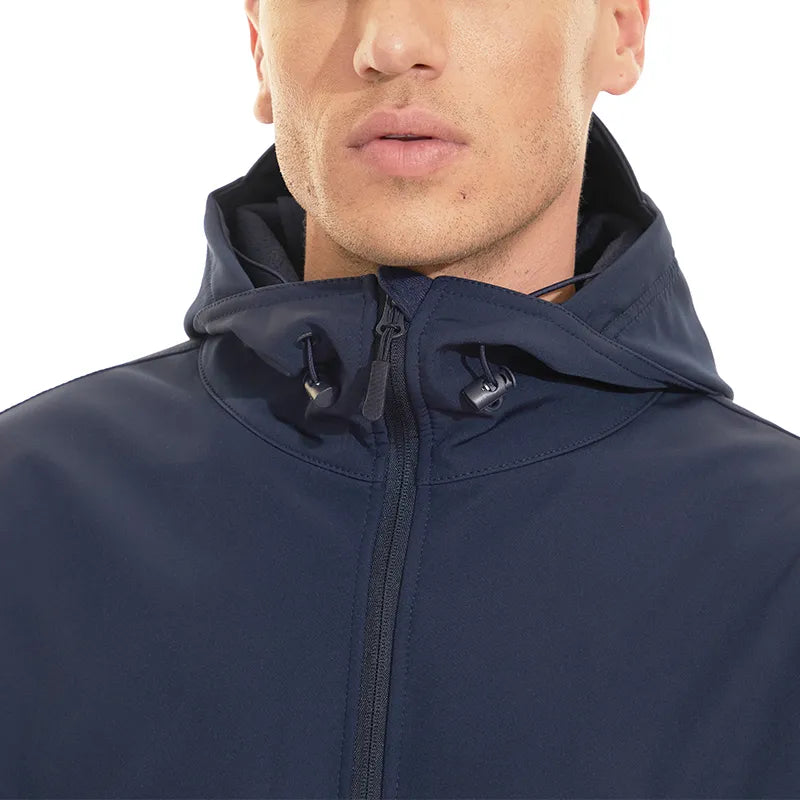 MAGCOMSEN Winter Men's Jacket Water Resistant Softshell Windbreaker Coat with Hood Warm Fleece Lined Travelling Jacket