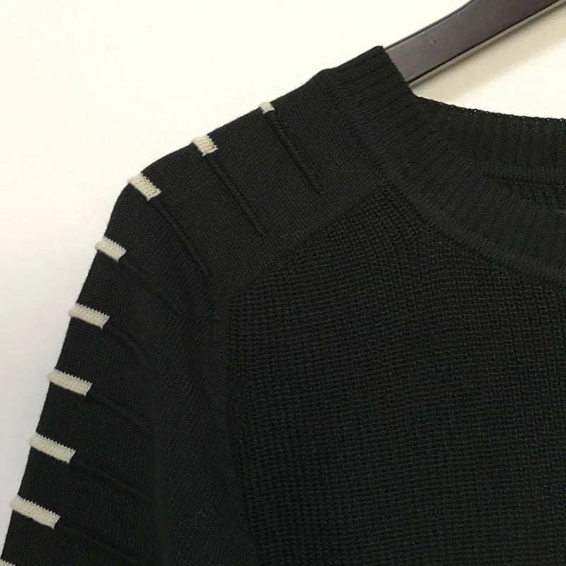 Autumn Winter Sweater Men 2023 New Arrival Casual Pullover Men Long Sleeve O-Neck Patchwork Knitted Men Sweaters Streetwear