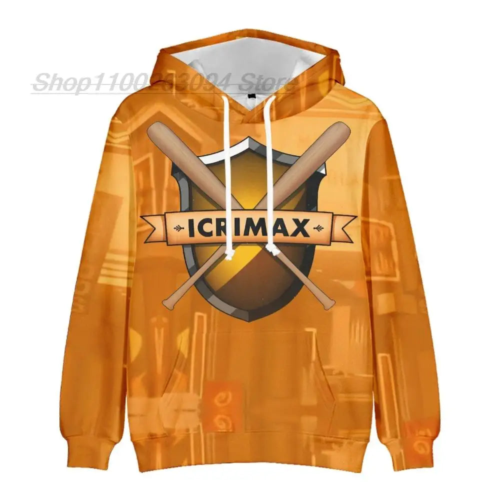 Fashion Design Icrimax Merch Hoodie Sweatshirts Men women Clothing Hip Hop Streetwear Teenage Hoodies Kids Clothes