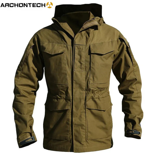 M65 UK US Army Clothes Windbreaker Military Field Jackets Mens Winter/Autumn Waterproof Flight Pilot Coat Hoodie Five Colors