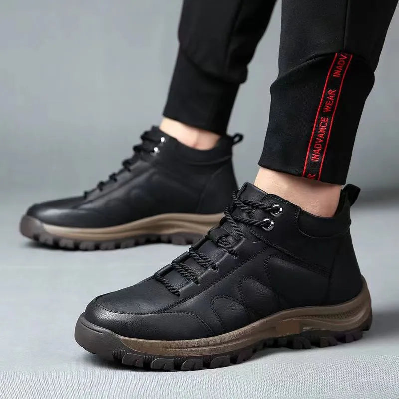 Men Boots Waterproof Snow Boots Warm Fur Winter Men Sneakers Non-Slip Ankel Boots Casual Men Shoes