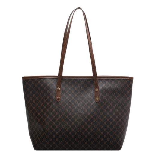 Simple Big Tote Bag Hot Solid Colour Women's Bag Fashion PU Luxury Designer Bags Leisure Print Advanced High Capacity Hand Bag
