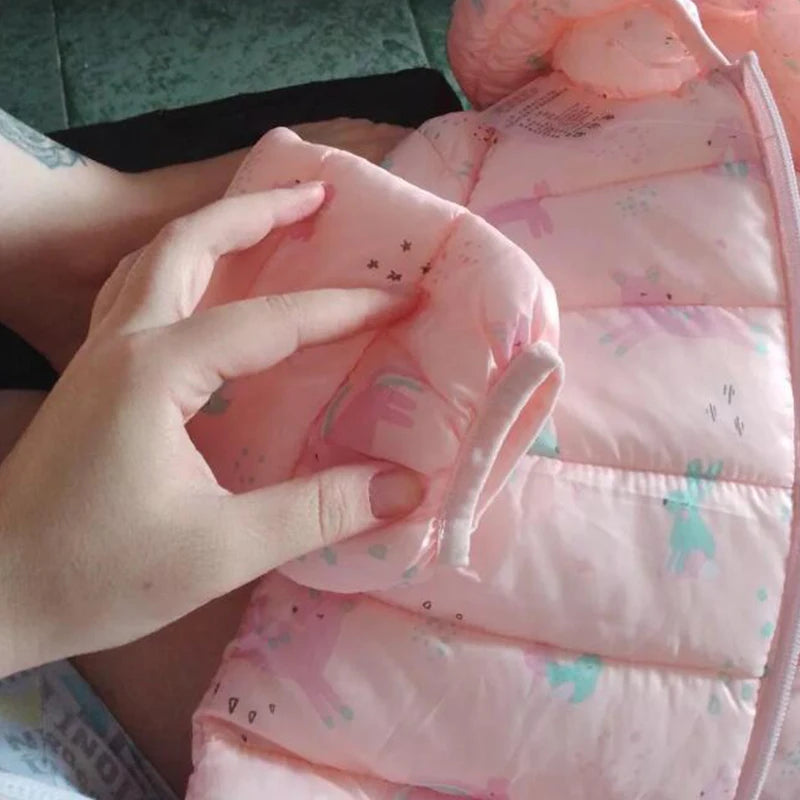 Hooded Lightweight Down Jackets Children Boy Girl Baby Coat Autumn Winter Outerwear Casual Clothing Kids Christmas Birthday Gift