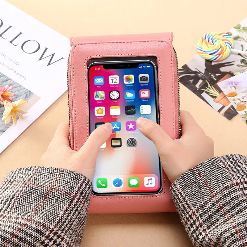 Women Bags Soft Leather Wallets Touch Screen Cell Phone Purse Crossbody Shoulder Strap Handbag for Female Cheap Women's Bags
