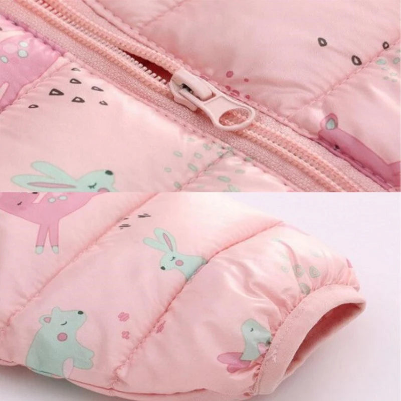 Hooded Lightweight Down Jackets Children Boy Girl Baby Coat Autumn Winter Outerwear Casual Clothing Kids Christmas Birthday Gift