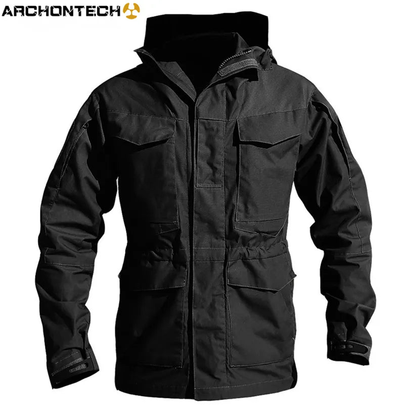 M65 UK US Army Clothes Windbreaker Military Field Jackets Mens Winter/Autumn Waterproof Flight Pilot Coat Hoodie Five Colors