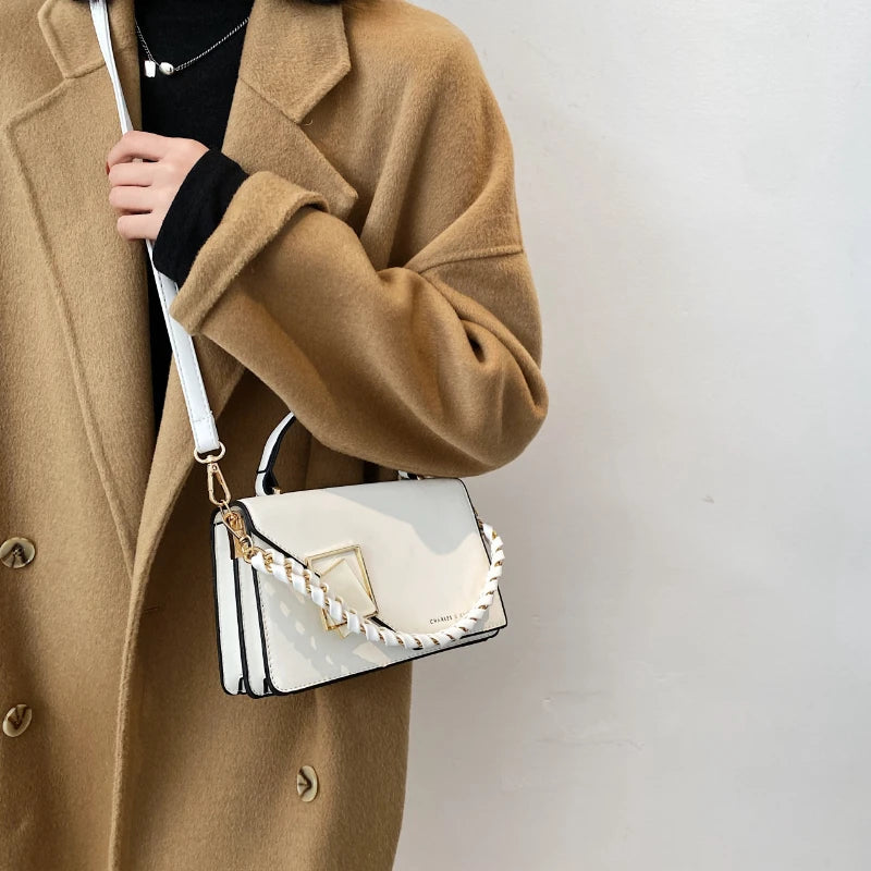 New Chain Women Handbags Pu Leather Designer Shoulder Crossbody Bag and Purses Fashion Brand Women's Messenger Bag Hand Bag