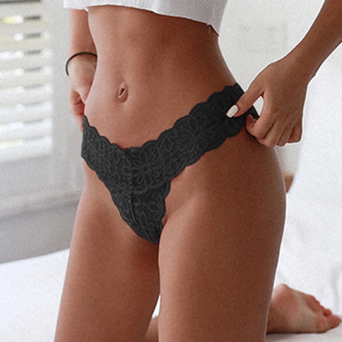 Lingerie For Ladies Sexy Lace Panties Stretch Soft Ladies Hipster Briefs  Girl Traceless Thin Shorts Valentines Day Tangas Mujer