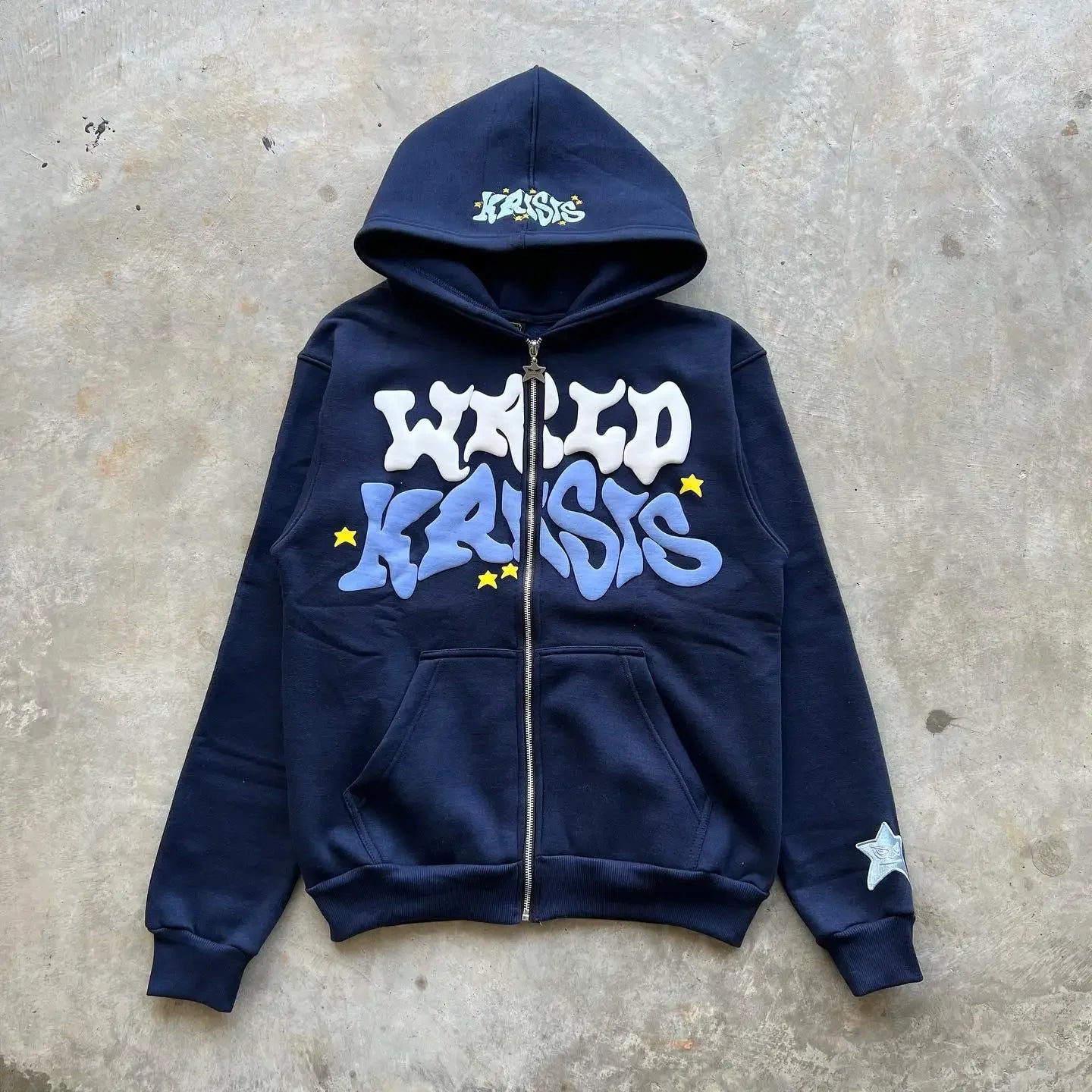 Y2K Streetwear Zip Hoodie Y2K Sweatshirt Hip Hop Letter Graphic Print Oversized Hoodie New Harajuku Gothic Jacket Coats Clothes