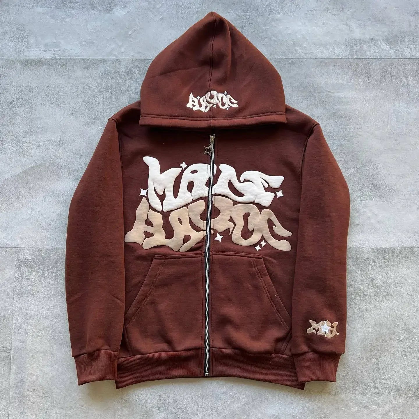 Y2K Streetwear Zip Hoodie Y2K Sweatshirt Hip Hop Letter Graphic Print Oversized Hoodie New Harajuku Gothic Jacket Coats Clothes