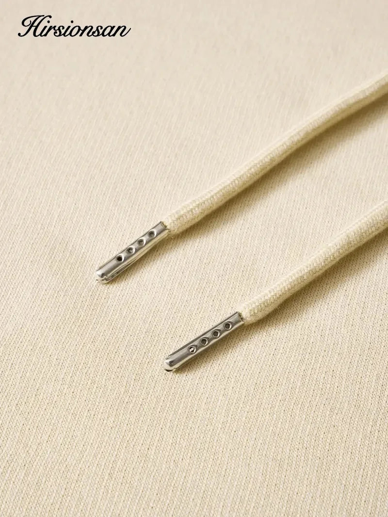 Hirsionsan Simplic Letter Print Hoodies Women Soft Oversized Sportwear Female Sweatshirt Streetwear Fleece Girls Clothes 2023