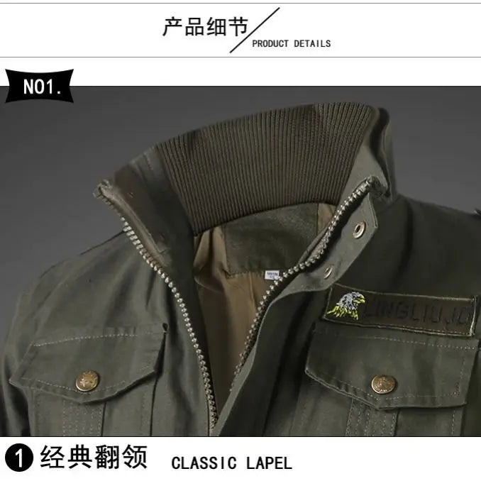 Outdoor Autumn Winter 2022 Work Men's Padded Welders Wear-resistant Canvas Repair Long Sleeve Multi-pocket Labor Clothes Jacket