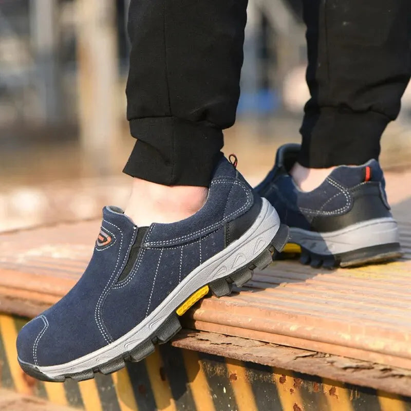 Labor Protection and Safety Work Boots Anti-cheating Anti-cheating Welder Industrial Toe Steel Men Slip On