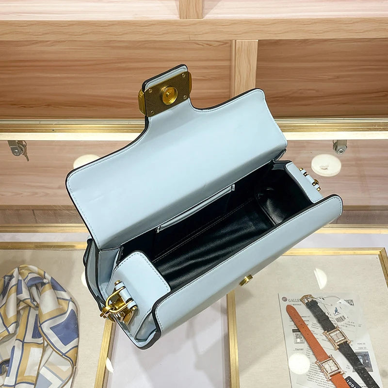 Luxury Brand Leopard Handle Women's Handbag Designer Real Leather Crossbody Shoulder Bag 2023 Ladies Cowhide Versatile Hand Bags