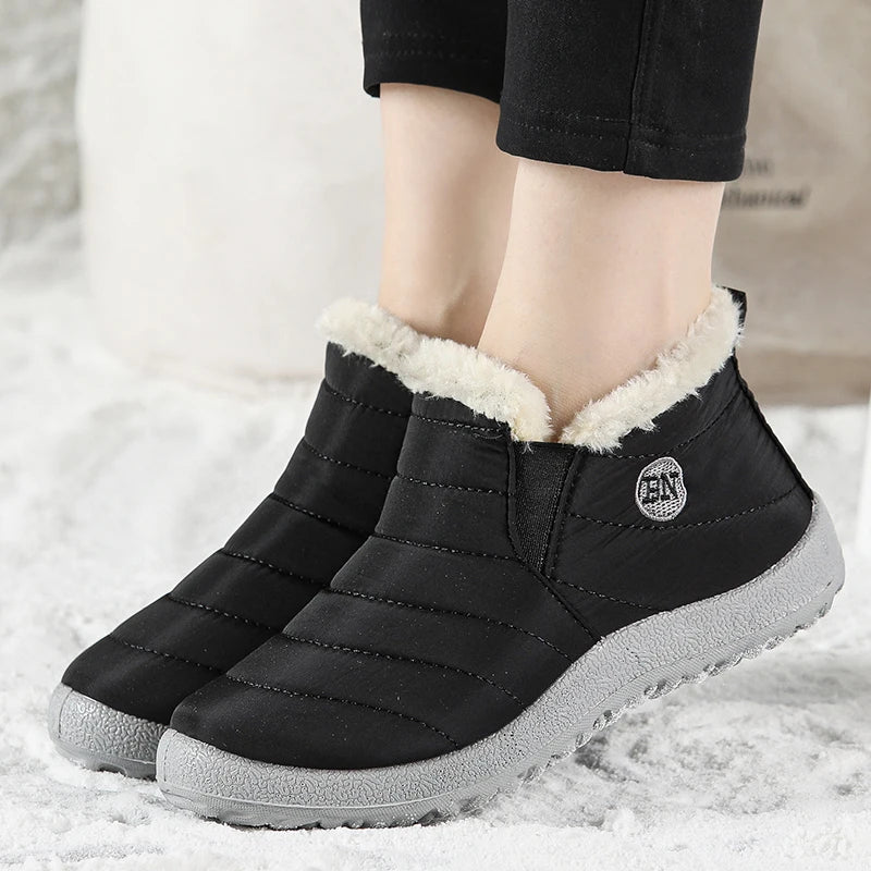 Womans Shoes Winter Warm Boots For Women Fashion Waterproof Women's Shoes 2020 Platform Flat Female Lady Ankle Boots Botas Mujer