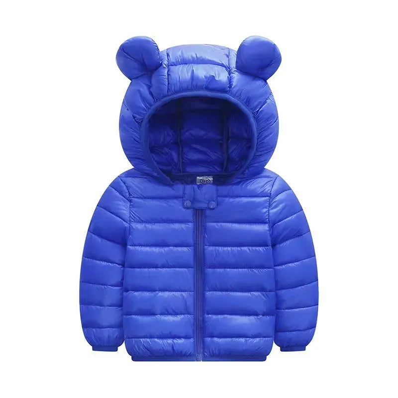 Hooded Lightweight Down Jackets Children Boy Girl Baby Coat Autumn Winter Outerwear Casual Clothing Kids Christmas Birthday Gift