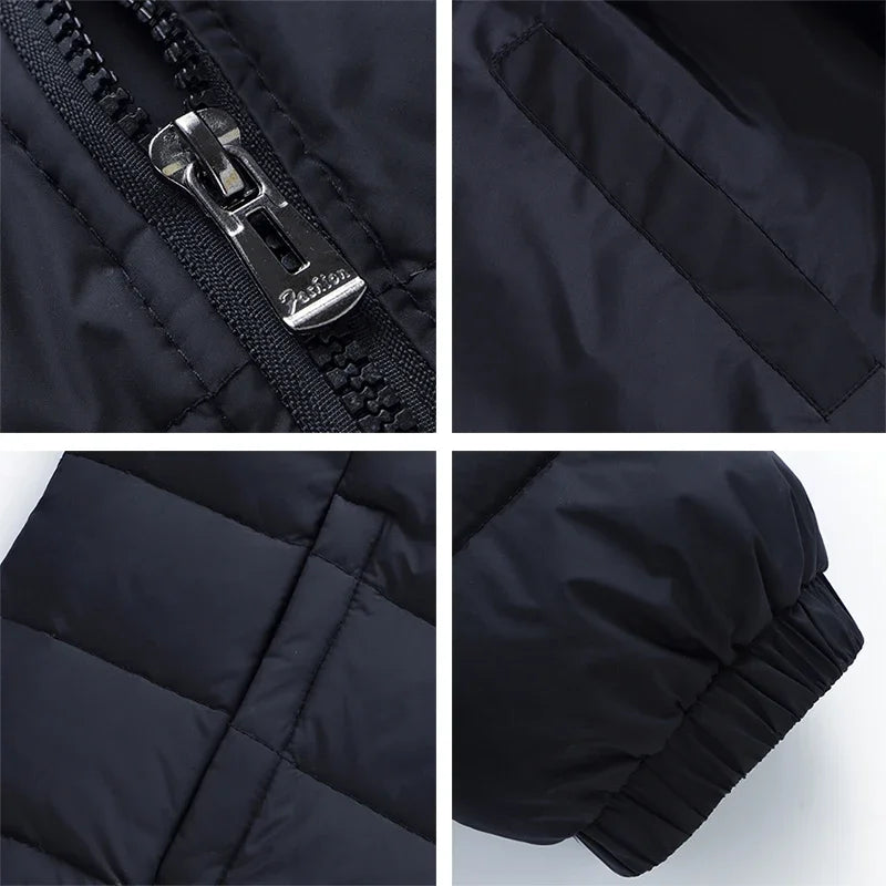 Big Size 2021 White Duck Down Men's Winter Jacket Ultralight Down Jacket Casual Outerwear Snow Warm Fur Collar Brand Coat Parkas