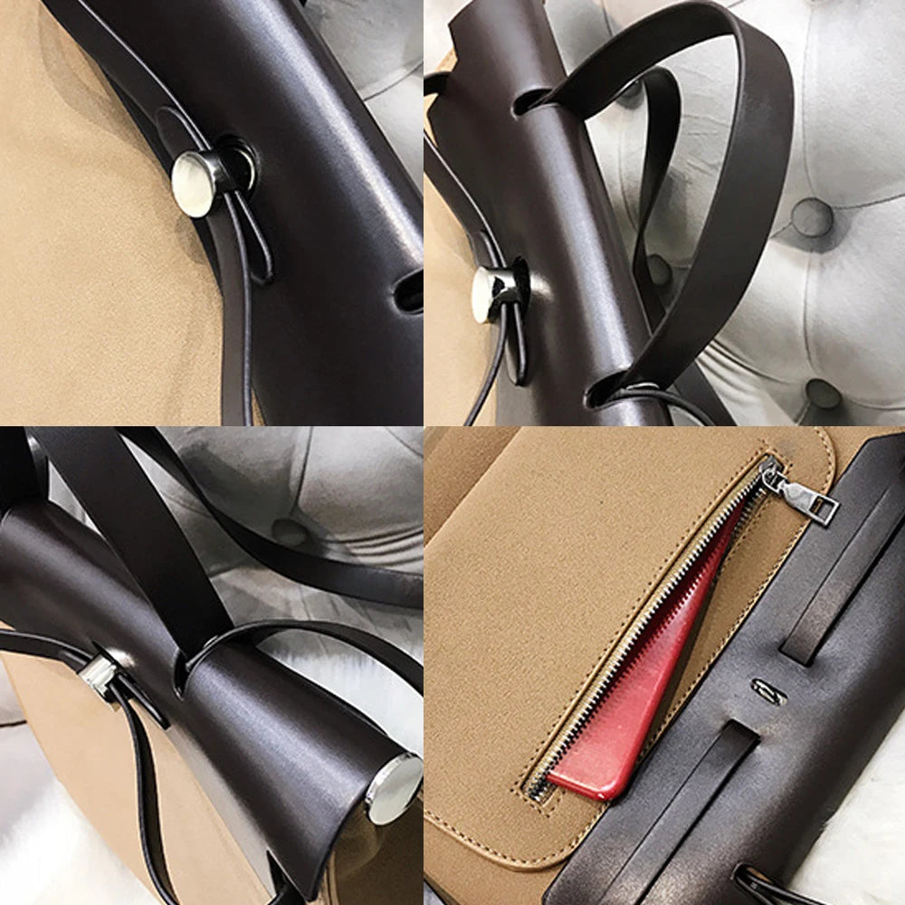 Luxury Patent Leather Women'S Bag Herbag liner zipped Handbags Contrast Color Hand Bill of lading shoulder Bag handtassen dames