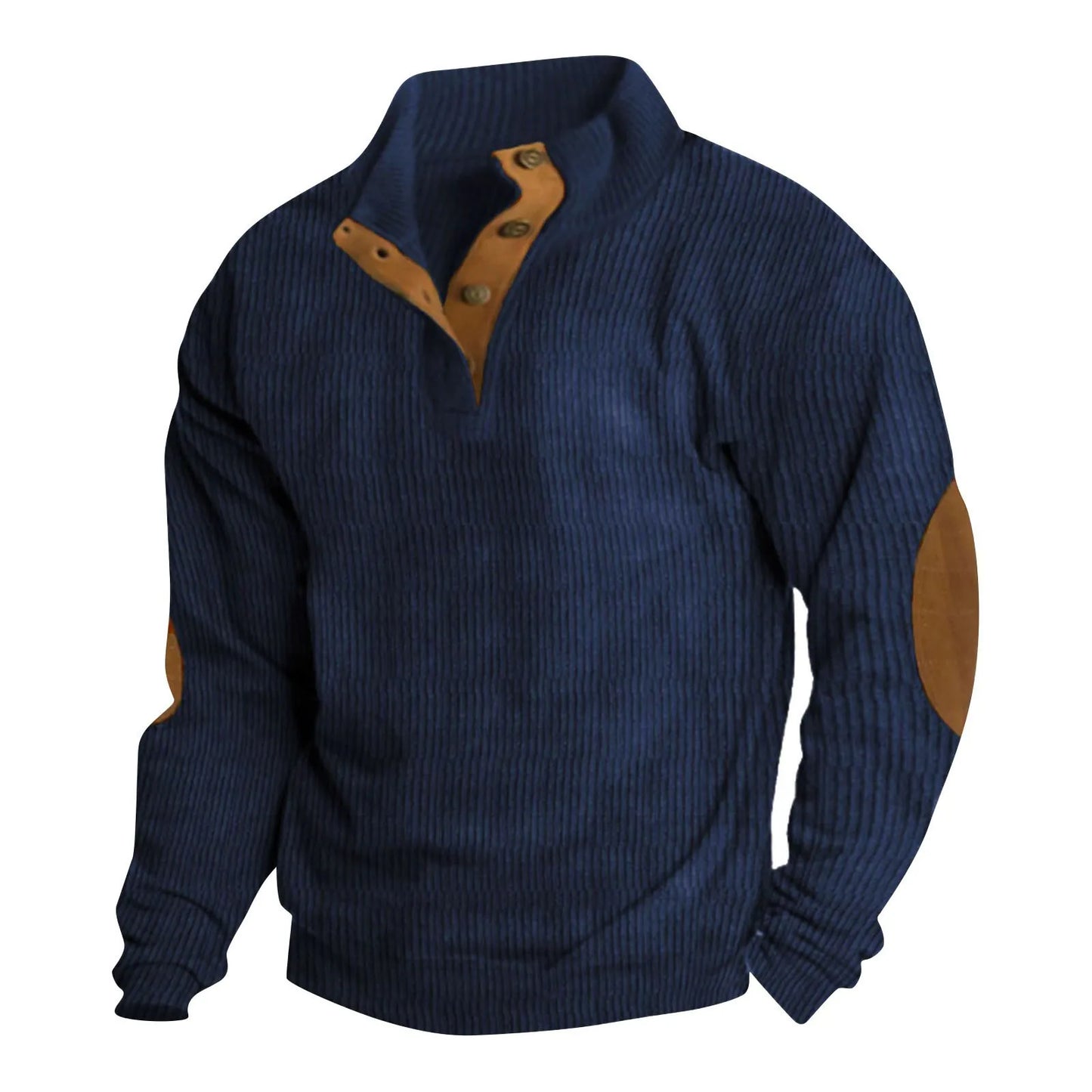 Men‘s Versatile Sweater Spring And Autumn style Standing Collar  Pullover Long-sleeved Sweater Fashionable Casual Sweater