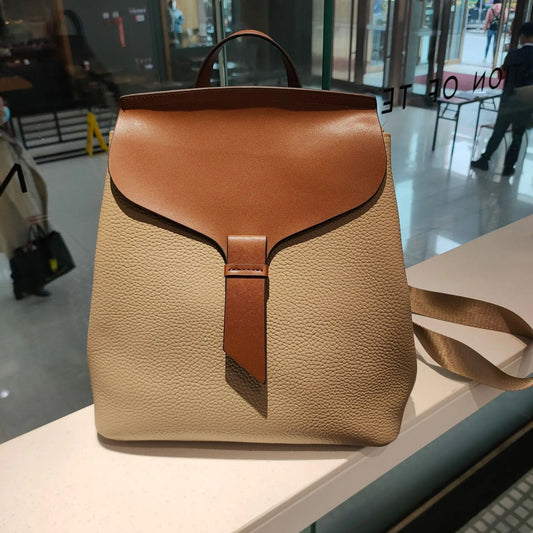 Designer College Girl School Book Bag Real Leather Women's Backpack Cowhide Shoulder Bag Travel Genuine Leather Backpacks