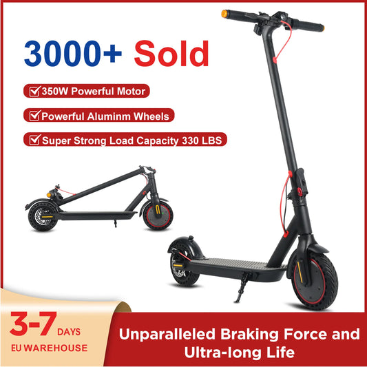 350W adult electric scooter, 15.6 miles per hour convenient folding scooter for teenagers, 8-inch tires, lightweight and high-qu