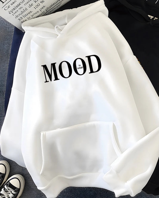 Hirsionsan Simplic Letter Print Hoodies Women Soft Oversized Sportwear Female Sweatshirt Streetwear Fleece Girls Clothes 2023