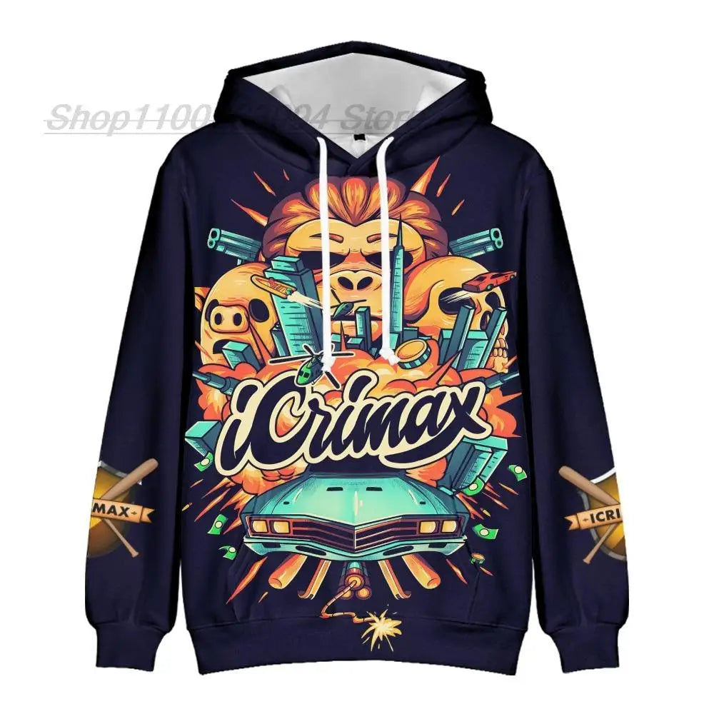 Fashion Design Icrimax Merch Hoodie Sweatshirts Men women Clothing Hip Hop Streetwear Teenage Hoodies Kids Clothes