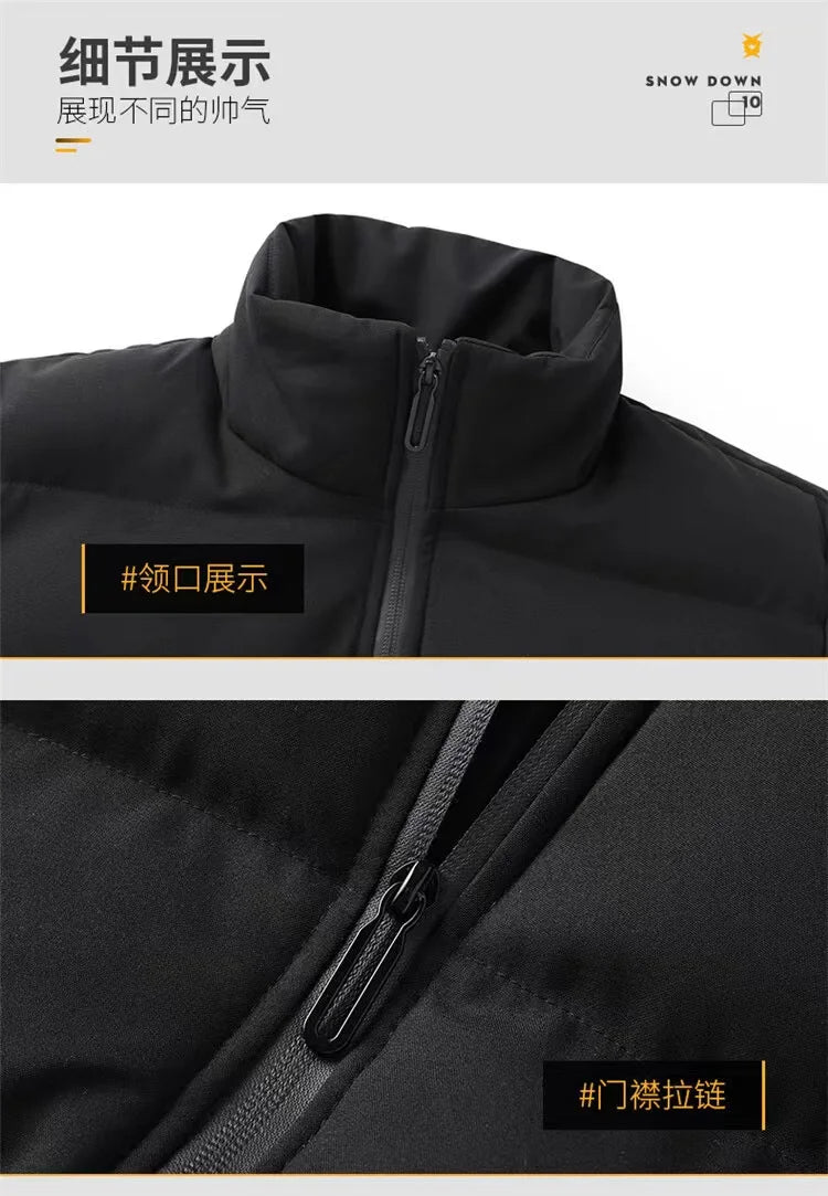 we11done Men's Winter Cotton Padded Hooded Jackets Thick Warm Coat Fashion Zipper Cold Blouse Casual Sports wear Male Outwear