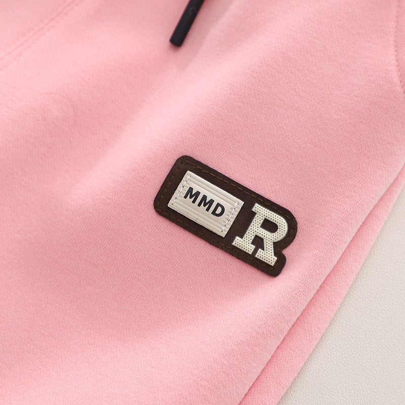 Boys Spring Clothing Long-sleeved Sweater Two-piece Set